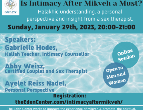 Is Intimacy After Mikveh a Must?