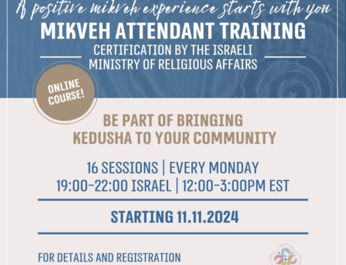 Mikveh Attendant Training Course