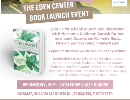 Book Launch with Nechama Goldman Barash